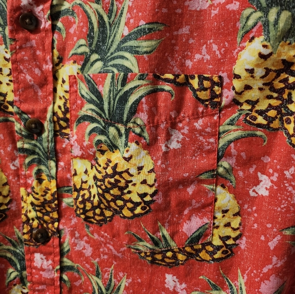 Hollister Resort Shirt Pineapple 🍍 Printed Hawaiian S - Picture 4 of 6